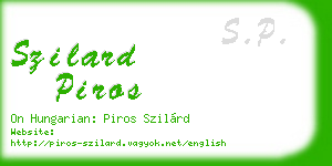 szilard piros business card
