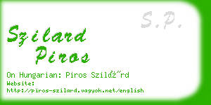 szilard piros business card